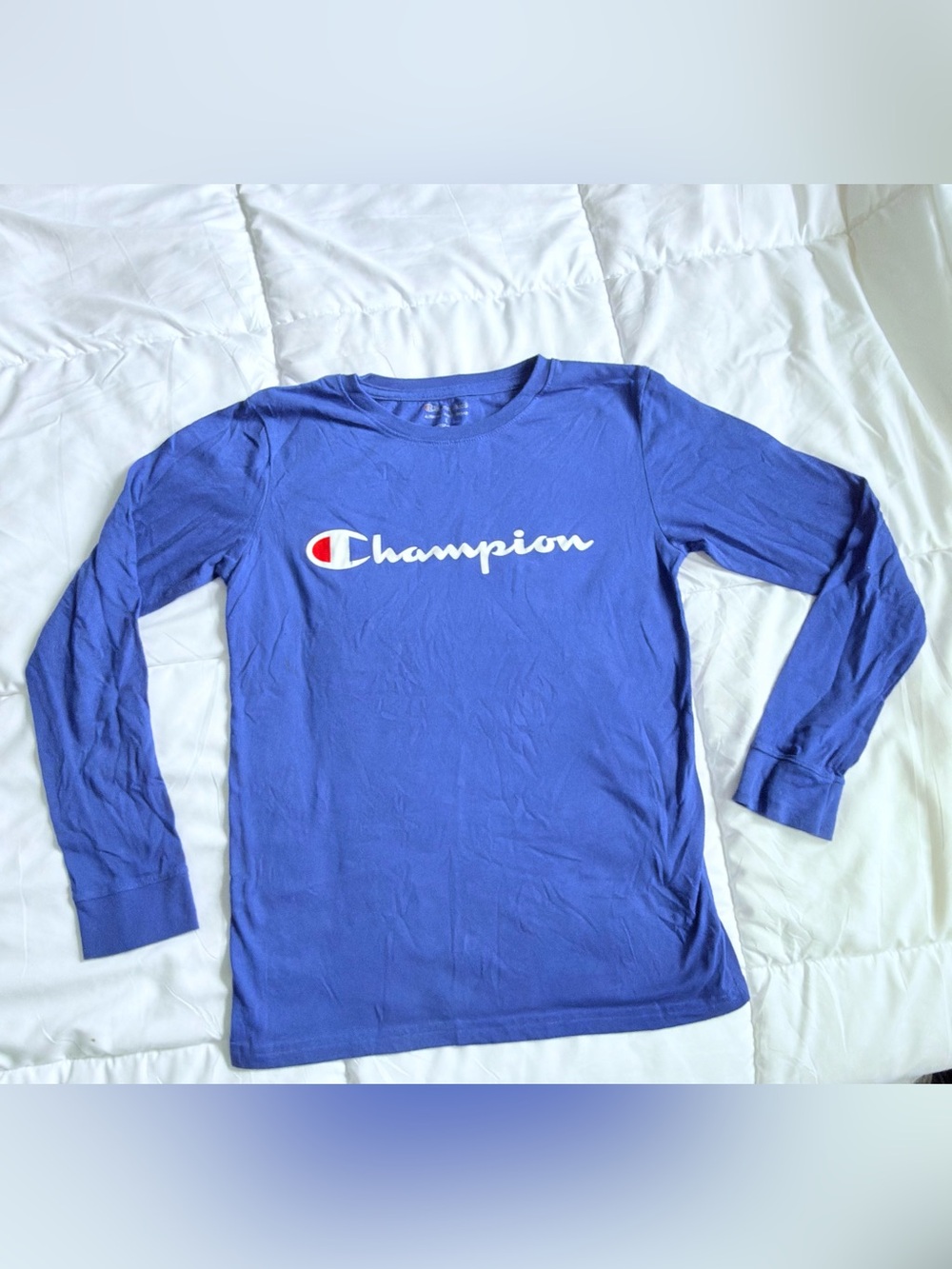 Champion Royal Blue Long Sleeve Logo Shirt